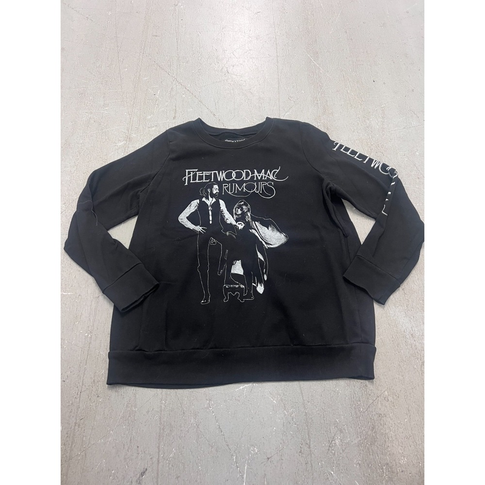 Fleetwood Mac Rumours Sweatshirt Womens 00 Black Fleece Graphic Hip Hop Rocker